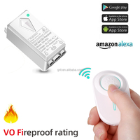 Interrupteur d'éclairage intelligent Kit d'interrupteur d'éclairage sans fil WiFi 2.4Ghz avec télécommande Alexa Google Aucun concentrateur requis Lampe de plafond à LED