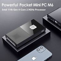 Mini PC de poche M6 11e génération N6000 Quad Core 8G/16G DDR4 NVMe Micro PC 2500M LAN TV BOX 4K @ 60Hz WiFi6 BT5.2 mini ordinateur de bureau