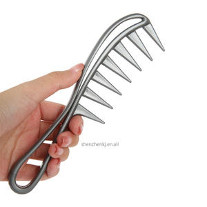 Răng Rộng Cá Mập Nhựa Lược Xoăn Tóc Salon Làm Tóc Lược Massage Cho Tạo Kiểu Tóc Công Cụ Cho Curl Tóc - Product Image 4