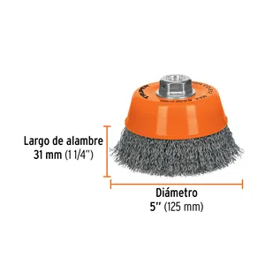 กล่อง 4 ชิ้น คาร์ดิงคัพ 5' ลวดจีบละเอียด, แกน 5/8'-11, TRUPER - Product Image 1