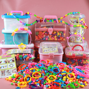 Kit de fabrication de bijoux Leemook personnalisé pour enfants, perles en plastique sans fil faites à la main pour l'entraînement de l'amblyopie, perles pour bébés - Product Image 2