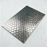 Mat Peredam Suara Mobil 2mm Fish Scale, Lembaran Peredam Getaran Mobil dari Karet Butil, Mat Aluminium Foil Perekat Sendiri untuk Mobil