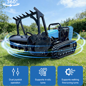 Tondeuse à gazon à braquage zéro SHANNENG, robot industriel diesel télécommandé sur chenilles pour la végétation en pente raide, nouveau modèle TANK 40 avec GPS - Product Image 2