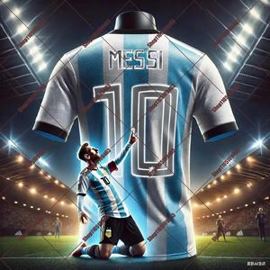 Maglia Sportiva Commemorativa Edizione Celebrativa di Messi per Uomo, Asciugatura Rapida, Traspirante e Confortevole - Product Image 3