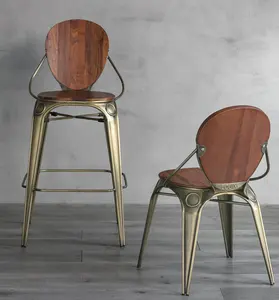 Modern Wholesale Minimalist Custom Color Restaurant Fabric Metal Bar Stool Counter High Chairs For sale