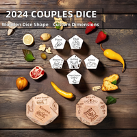Couples jeux Sexy décision dés polyédrique jeu en bois accessoire pour graver dés Couples Date nuit dés histoire cubes