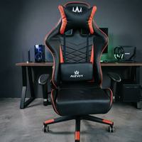 Chaise de jeu pour ordinateur en cuir moderne et durable, réglable, ergonomique avec fonction rotative