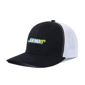 Personalizado personalizado hombres negro bordado sombrero de fábrica al por mayor deporte 6 paneles transpirable camionero sombrero - Product Image 3