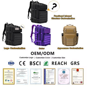 <span class=keywords><strong>Mochila</strong></span> <span class=keywords><strong>de</strong></span> Viaje Personalizada <span class=keywords><strong>de</strong></span> 30L, Impermeable, para Exteriores, Camuflaje, Senderismo, Supervivencia, Negra, Táctica - Product Image 5