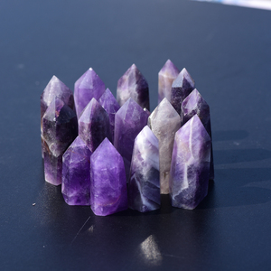 Thạch Anh Tím Tự Nhiên Chất Lượng Cao Thạch Anh Tím Nhỏ Chấm Dứt Cây Đũa Phép Pha Lê Điểm Chữa Bệnh Để Bán - Product Image 2