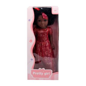 Bambola Nera da 18 Pollici con Corpo in Gomma, Set Moda, Vestito, Giocattolo per Casa e Gioco, Bambola in Gomma Integrale da 18 Pollici per Regalo Bambina dai 3 Anni in su - Product Image 1