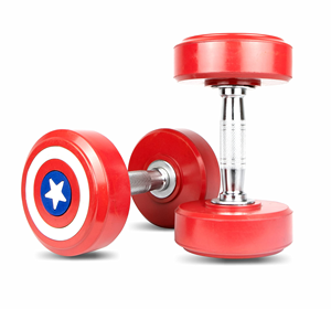 Équipement de fitness de style Captain America, haltères ronds en acier CPU, poids libres - Product Image 1