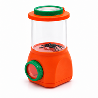 Boîte d'observation des insectes pour enfants avec des lentilles grossissantes sur le dessus et sur les côtés pour l'exploration de la nature en plein air et l'apprentissage scientifique