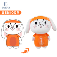 UYEAH OEM – Nouvelle collection de jouets en peluche personnalisés : figurines de lapins de dessin animé, animaux en peluche doux et personnalisables avec vêtements.