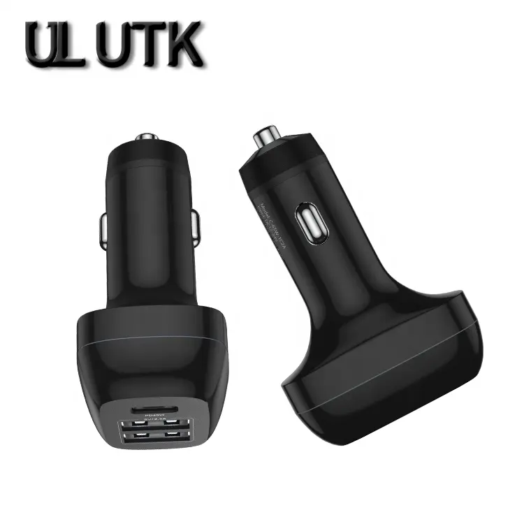 3 USB Port 18W PD30W Fast Car Quick PD Charger Car USB C USB A QC 65W Type C Adapter