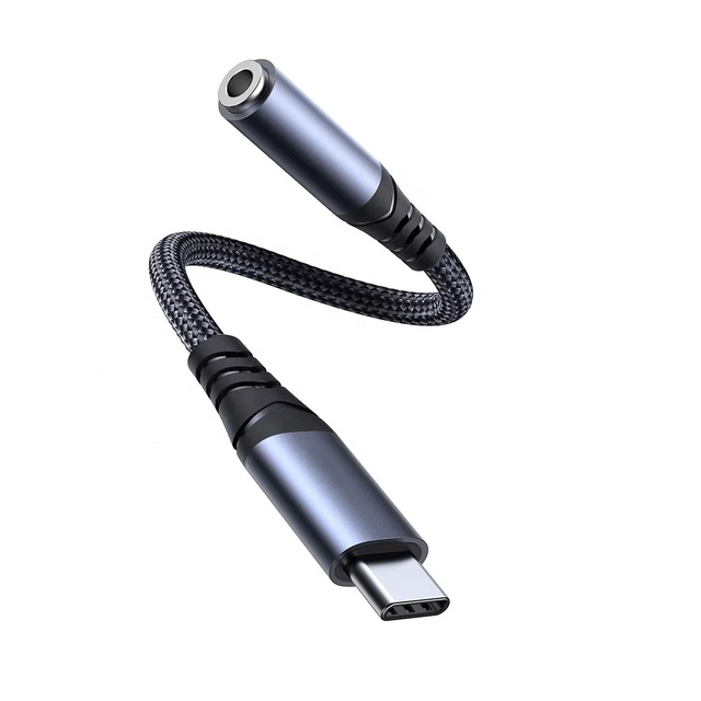 NEW M G Braid Shielded USB 3.0 3.5mm Audio Adapter Type C Male-Female Headphone Aux Jack Dongle 16bit 48kHz HiFi DAC Digital