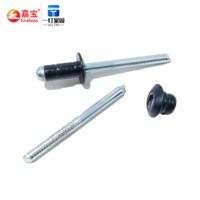 Pièces détachées automobiles Nouveau noyau à double tambour Rivets noirs galvanisés Clips en plastique pour pare-chocs Aluminium Fer Couleur noire
