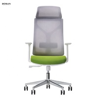 Chaise de bureau exécutive réglable au design moderne, fabriquée par un fabricant professionnel, avec cadre en métal chromé, accoudoirs en PU 2D, chaise ergonomique