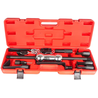 Kit de tirant à inertie chromé 11 pièces pour réparation de bosses de carrosserie automobile avec tige de 555 mm, marque JLD, modèle JLD-1016-13