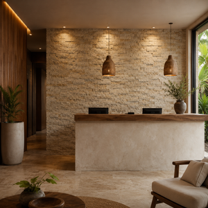 Lastra di Travertino Mediterraneo per Rivestimento Esterno, Superficie Levigata, Resistente agli Acidi - Product Image 6