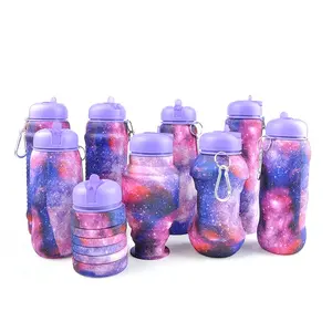 Foldable Sports Drinking Bottle Manufacture BPA Free Collapsible Water Bottle With Custom Logo Botella De Agua