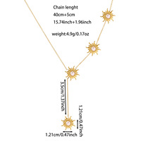 Kalung Liontin Baja Anti Karat Lapis Emas 18K Motif Geometris Bunga Hati Trendi Terbaru Grosir, Hadiah Elegan dengan Rumbai