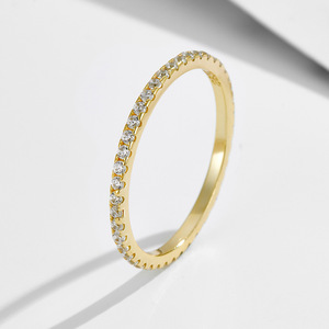 Bague multi-rangs <span class=keywords><strong>en</strong></span> argent sterling 925, entièrement micro-sertie de zircone 5A, bande composite minimaliste pour femme - Prix de gros SPJ - Product Image 3