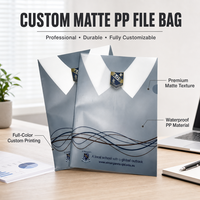 Protège-feuilles transparents en PP format A4 personnalisés en forme de L avec levier, surface brillante/mate/givrée, imprimés offset