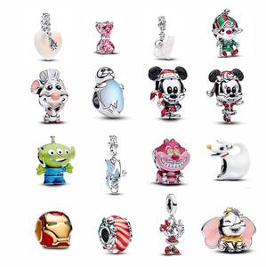 <span class=keywords><strong>Pendentif</strong></span> Mickey Minnie en argent sterling S925 haut de gamme, nouveau bracelet DIY pour cadeau d'anniversaire de petite amie, pendentifs et breloques tendance - Product Image 1