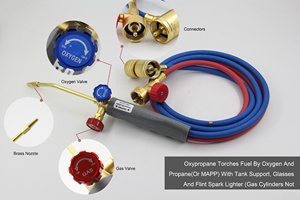 Soplete de corte de gas propano/MAPP de oxígeno de latón ligero para soldadura fuerte - Product Image 4