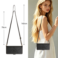 Casing Ponsel Lipat Dompet Kulit PU Mewah dengan Tali Gantungan untuk Xiaomi POCO X8 Pro Max M8 Power 5g C95 Tempat Kartu Gelang Tangan