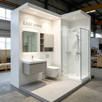 Salle de bain préfabriquée en conteneur de 20 pieds avec toilettes et douche