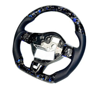 Volante Deportivo de Fibra de Carbono Forjado Azul Plateado Más Popular, con Cuero Perforado, para Volkswagen MK6 MK5 MK4 Golf R GTI <span class=keywords><strong>GTS</strong></span> - Product Image 2