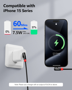 สายชาร์จเร็ว SUNGUY Type C 90 องศา 18W สายดาต้า USB C สายชาร์จโทรศัพท์มือถือ สำหรับโทรศัพท์มือถือและแล็ปท็อป - Product Image 3