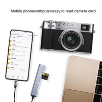 Lector de tarjetas MS multifuncional seis en uno para memoria de cámara CCD de palo corto largo Incluye carga USB para computadora portátil Stock directo
