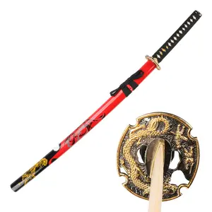 Katana Personnaliser Collection d'Épées en Bois Décoration Bambou Noir Ninja Épée TV Périphérique Cosplay Épée