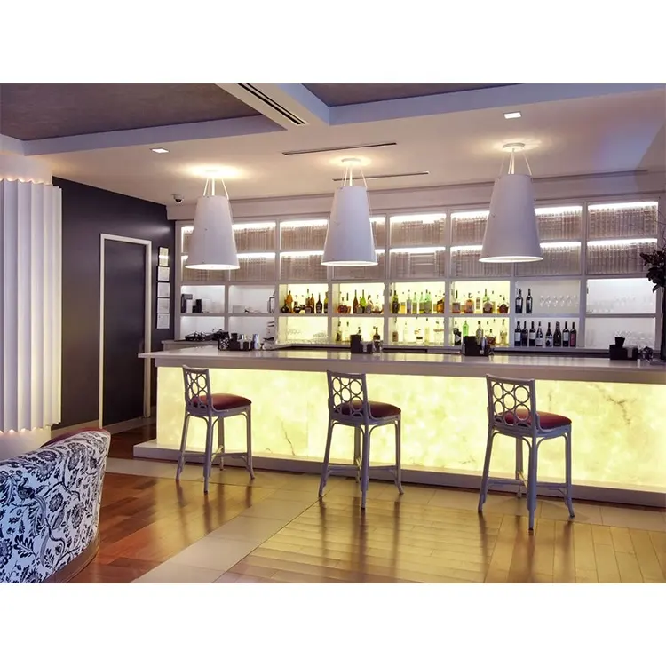 Vevor — comptoir de bar commercial en pierre translucide, de haute qualité, au design moderne