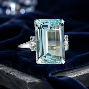 Anello Elegante in Stile Vintage di Colore Blu per Donne - Product Image 6