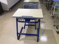 Ensemble Chaise et Bureau d'Écolier à Hauteur Personnalisable, Mobilier de Classe Moderne en Métal, Bureau Scolaire Durable