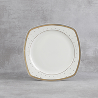 Service de table complet en porcelaine fine de Chine, finition dorée de luxe, pour mariage, passe au lave-vaisselle
