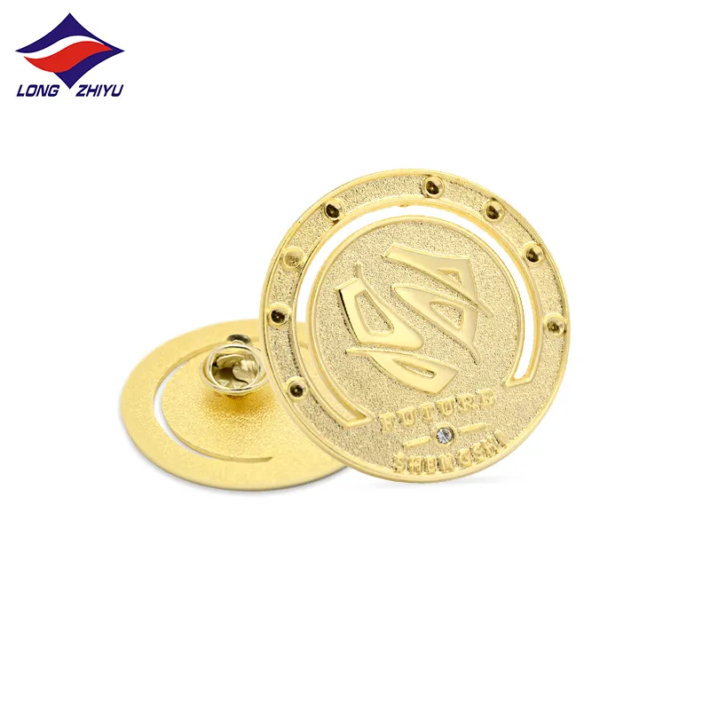 Longzhiyu 14years china professional Metal Lapel Pins Manufacturer Customised jewelry Pins custom Gold Pin badges