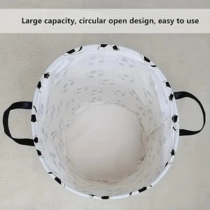 Cesto <span class=keywords><strong>de</strong></span> Ropa Plegable Grande con Diseño <span class=keywords><strong>de</strong></span> Balón <span class=keywords><strong>de</strong></span> Fútbol, con Asas, Cesta <span class=keywords><strong>de</strong></span> Almacenamiento <span class=keywords><strong>de</strong></span> Tela Oxford Impermeable para Dormitorio y Baño - Product Image 4