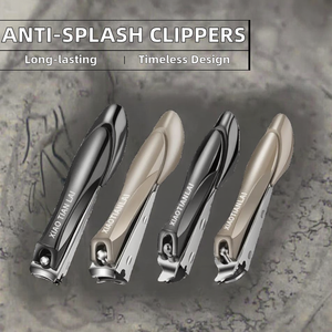 Lot en vrac de coupe-ongles en acier inoxydable durable pour la maison, anti-éclaboussures, grand modèle incliné pour les doigts des hommes et des femmes - Product Image 2