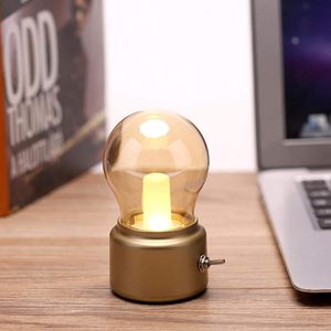 Vintage LED Atmosphere Light Modern Design Rechargeable Night Eye Protection Creative Bedside Table <b>Lamp</b> for Bedroom for Cafe - Product Image 2