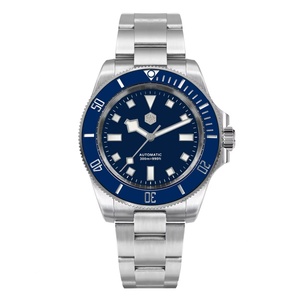Montre de plongée classique pour homme San Martin SN0111GB 40 mm en acier inoxydable, mouvement automatique japonais NH35, saphir, étanche 200 m - Product Image 1