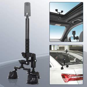 Pedido a granel Triple ventosa montaje 47 pulgadas poste para Insta360 X5 X4 <span class=keywords><strong>X3</strong></span> One RS GoPro Max <span class=keywords><strong>DJI</strong></span> <span class=keywords><strong>Osmo</strong></span> 360 Cámara Kit de coche - Product Image 5