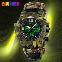 Montre Athlétique Chaude Montre-Bracelet Skmei 1155B Analogique Digitale Camouflage Vert Sport Homme Relogio Relojes De Hombre