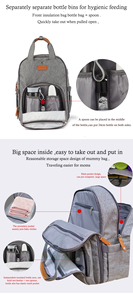 En gros Portable Maman <span class=keywords><strong>Sac</strong></span> Multifonctionnel Étanche <span class=keywords><strong>Sac</strong></span> De Plage Grand Espace Solide Conception Florale Rechargeable Couche Carton - Product Image 2