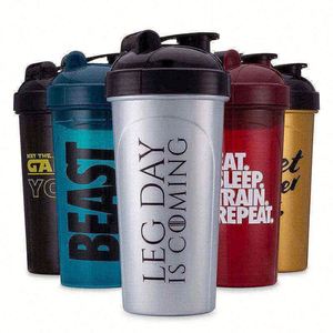 Bouteille de sport personnalisée OEM&ODM pour protéines, 400ml 600ml 800ml, shaker de gym en plastique avec logo - Product Image 4