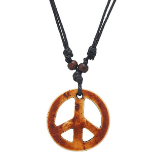 Cross-Biên Giới Retro Nhựa Chống Chiến Tranh Dấu Hiệu Hòa Bình Vòng Cổ Handmade Hòa Bình Amulet Vòng Cổ Bán Buôn - Product Image 6